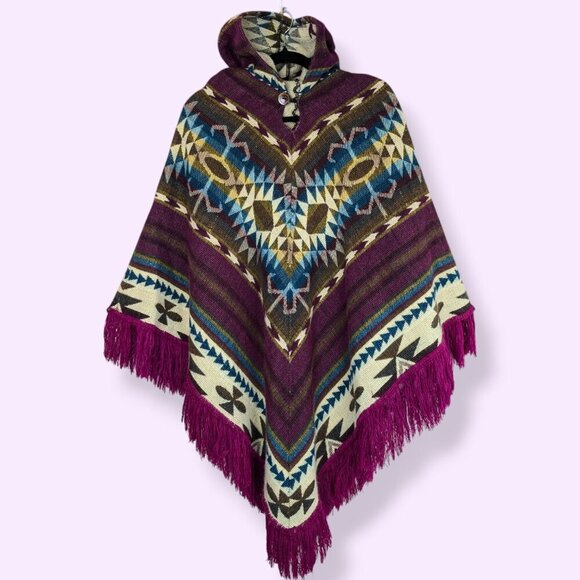 Ecuadorian Acrylic Alpaca Poncho (Ruana Andina) - Picture 5 of 7